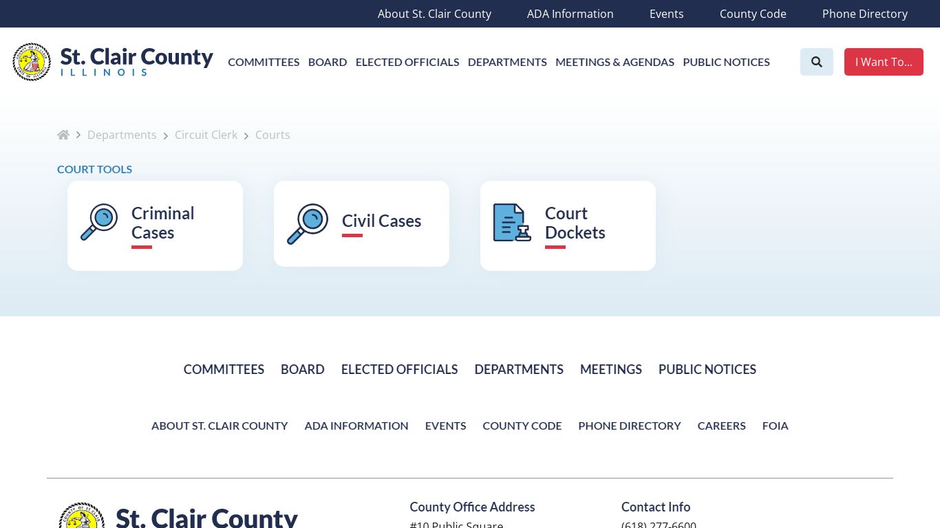 Courts - St. Clair | Departments | St. Clair County Illinois